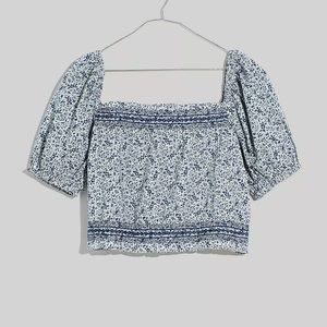 Floral Blue Women's Top